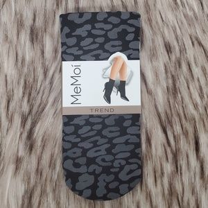 3/$20 MEMOí Leopard Black Anklet Fashion Socks